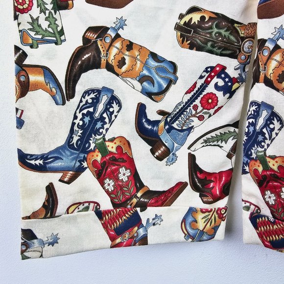 Hannah Kate RARE Boys Cowboy Boots All-Over-Pattern Cuffed Pants, USA, 5 - Picture 8 of 9